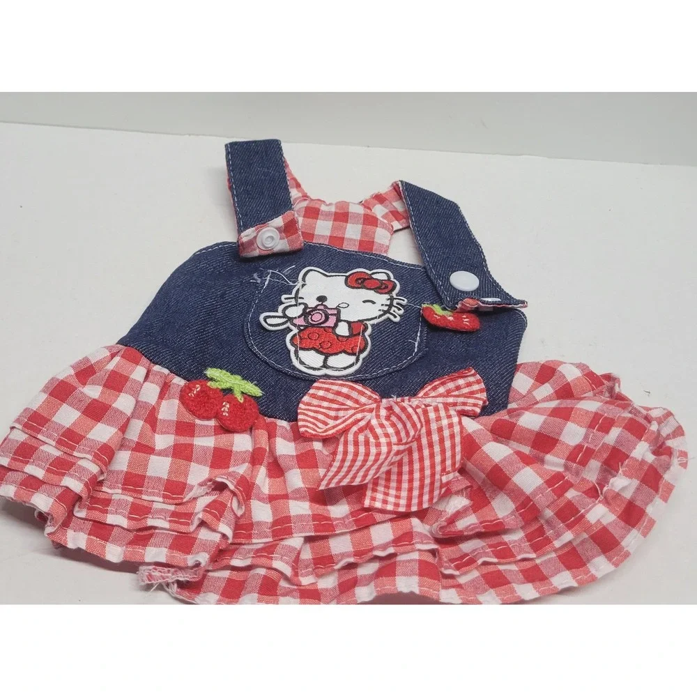 Hello Kitty Red Gingham Denim Dog Dress